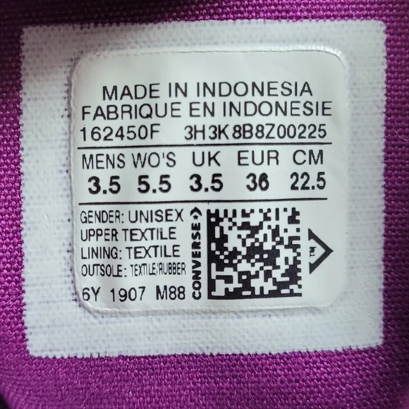 Converse Chuck Taylor All Star Hi New Orchid Violet Purple White Women's 5.5 - Picture 6 of 6